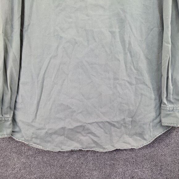 Vintage Levi's Button Up Shirt Mens XL Gray Long Sleeve Pockets Logo - Picture 4 of 12